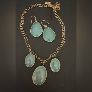 New Argento Vivo Chalcedony necklace & earrings